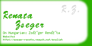 renata zseger business card